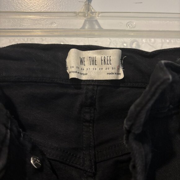 Free People We the Free Stella High Rise Button Fly Raw Hem Skinny Jeans  Size32 - Picture 3 of 5